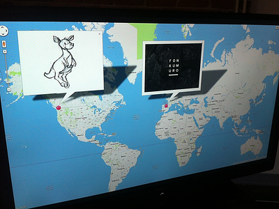 It's a pink, pink, pink, pink world. 10 foot display dribbble google maps hdtv shots television