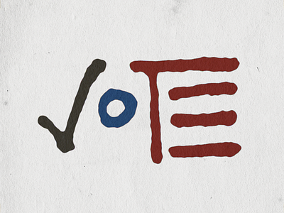 Vote! Or don't. hand lettering vote