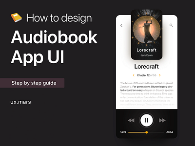 How to design Audiobook App UI design designinspiration inspiration top ui ui ui design ui tips ui ux uidesign uitrends ux ui uxdesign