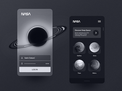 NASA App UI Concept