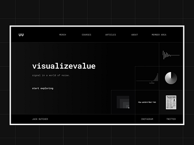 visualizevalue Dark Web UI by Salim Dabanca on Dribbble