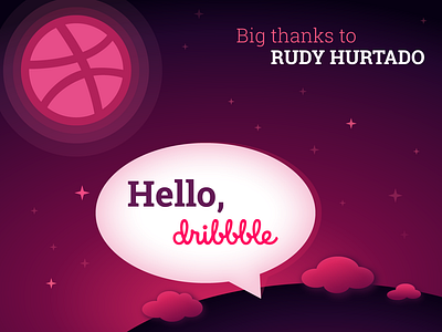 Hello Dribbble hello hello dribbble illustration