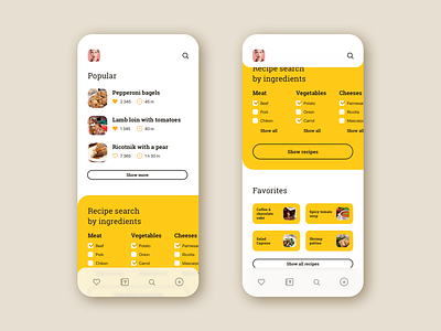 Cooking Recipes App app app design cook cook recipe design ios mobile recipe searching ui ui ux ui design uidesign uiux user interface ux ux design uxdesign