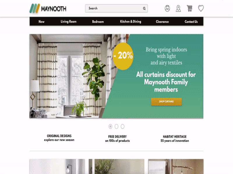 Furniture Online Store Website Mockup