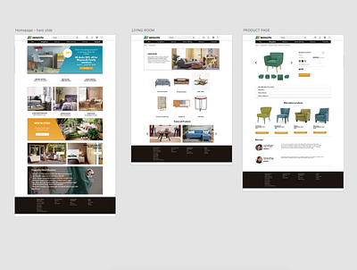 Furniture Online Store Website Design adobexd design e commerce website furniture website hifi ui ux