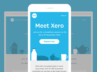 Meet Xero event landing page