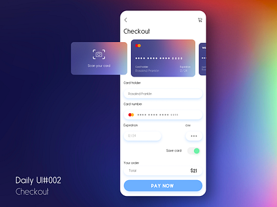 Daily UI 002 - Checkout app design minimal mobile design mobile ui ui web design