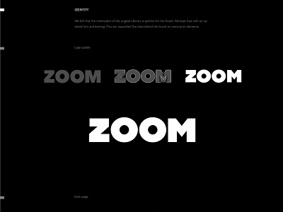 ZOOM REDESIGN branding logo typography