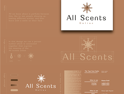 All Scents Online - One page style Guide branding design graphic design logo minimal