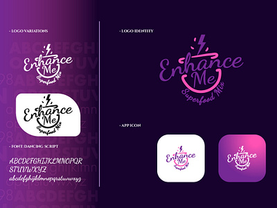 Enhance Me Superffod Mix - One page Style Guide book cover design branding design graphic design illustration logo logodesign minimal