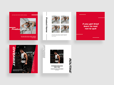 Athleos - Instagram Template Design ads advertisement advertising design branding clothing brand design digital advertising facebook ad fashion instagram ads minimalist product page social media template