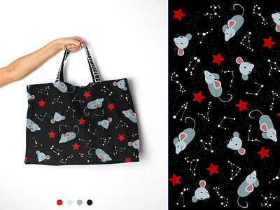 ZODIAC MOUSE : Illustrated Bag Pattern Design