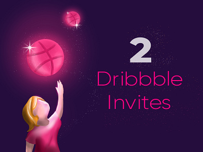 Dribbble Invites design dribbble invitation dribbble invite dribble illustration invite join players vector vectorart