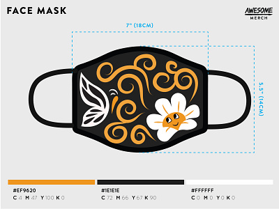 FACE MASK DESIGN awesome merch butterfly design face mask flower graphic design illustration illustrator mask mask design pattern vector