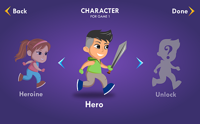 Game Character Designs app cartoon cartoon character character design flat game graphic design illustration ui vector