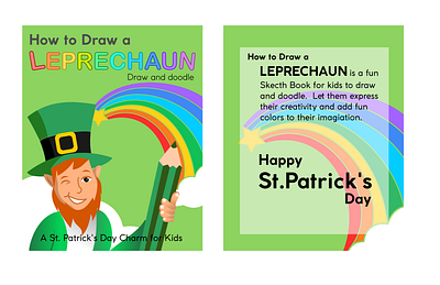 Kids Coloring Book Cover animation book book art book cover book cover design cartoon character coloring book design flat design graphic design icon illustration kids logo rainbow st.patricks typography vector web