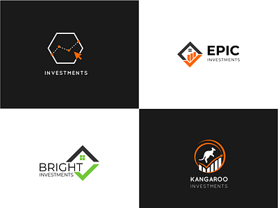 Investment Logo Designs branding business consultancy design flat graphic design growth house illustration investment investment logo kangaroo logo logo 2d logo design logo design branding logo design concept shares typography vector