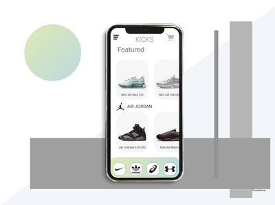 kicks app app branding design sneakers ui
