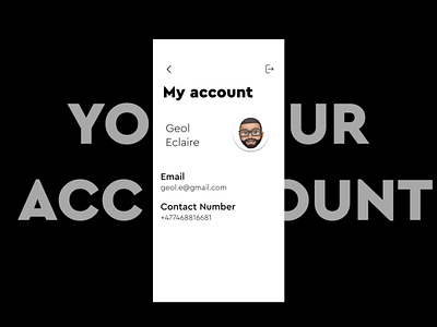 Account Page Minimalistic Design