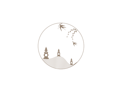 West Lake design illustration logo
