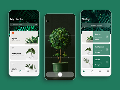 Mobile UI - Plant App app application design flat green ios minimal mobile mobile app mobile design mobile ui mockup plant plants ui ux