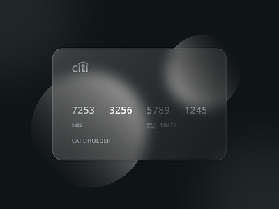 Glass Card app branding card dark finance glass glassmorphism illustration minimal mobile mockup opacity ui