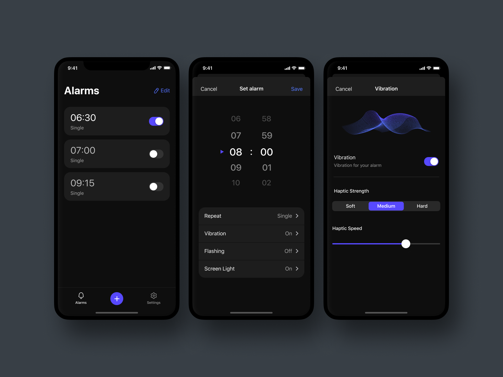 The alarm clock App for the deaf and hard of hearing people by Alina on