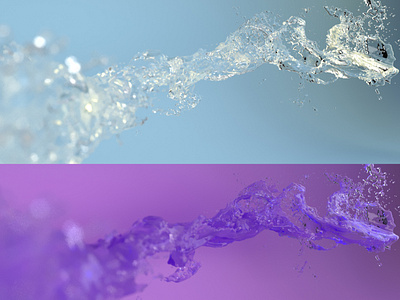 Animated Water Splash 3d model free fluid simulated