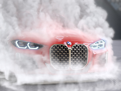 Through the Smoke 2021 3dsmax bimmer bmw burnout drag drift m4 m440i red smoke sportcar warm up