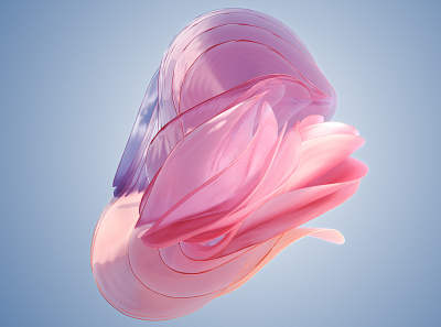 3D Abstract Petals 3dsmax abstract cloth design fabric illustration petal pink windows11