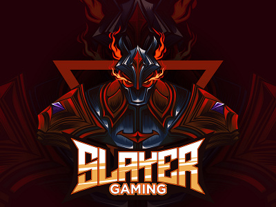 Slayer Gaming Mascot Character Illustration branding design gaming illustration logo ninja slayer vector warrior