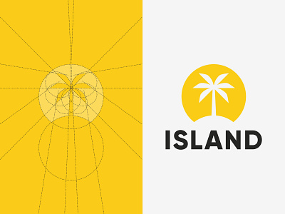 Island Records Grid Structure brand branding design flat graphic design grid grid layout grid structure island label logo logodesign logomark logotype music palm palm tree palm tree logo