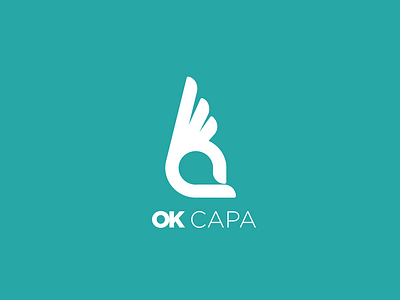 OkCapa ( 👌 + C ) brand branding design flat graphic design illustration logo logodesign logotype minimalist typogaphy vector