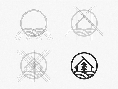 Palheiro Alto | Grid Structure brand brand design cottage design graphic design grid grid logo grid structure house logo logo logo design logo inspiration logodesign mark minimalist symbol vintage logo