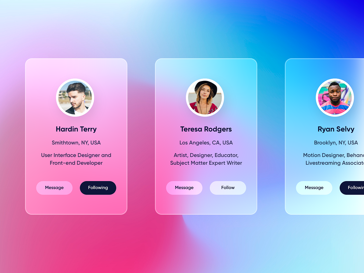 Glassmorphism UI Design by Abhisek Paul on Dribbble