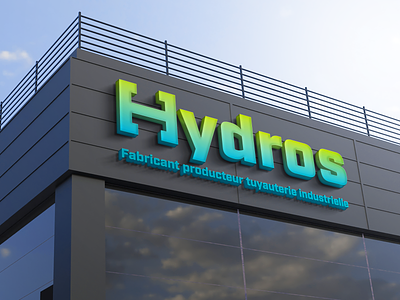 Entreprise fabricante de tuyauterie branding hydro logo pipe water