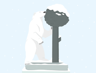 El Oso y Filomena design illustration illustrationartist polarbear snow