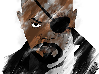 Samuel L Jackson animation design flat illustration vector