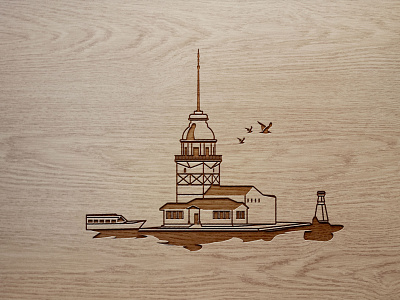 Kiz Kulesi - Istanbul concept design illustration istanbul landscape turkey vector