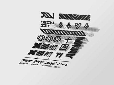 XIV Decal Set artwork branding concept design illustration logo logo design logotype typography vector