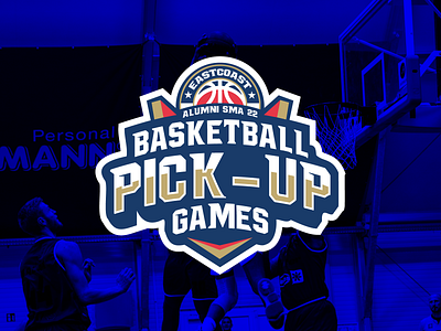 Basketball Pick Up Games Logo basketball branding graphic design logo logo design sport typography