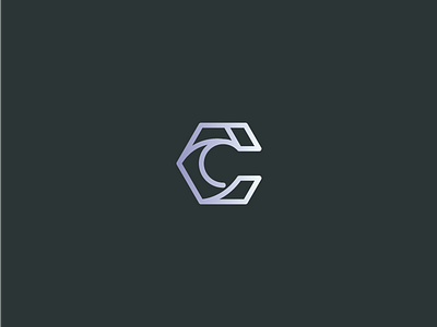 C Mark geometric letter mark polygon shape