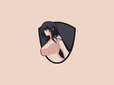 Akeno Lady Mark body girl illustration lady logo mark oppai woman