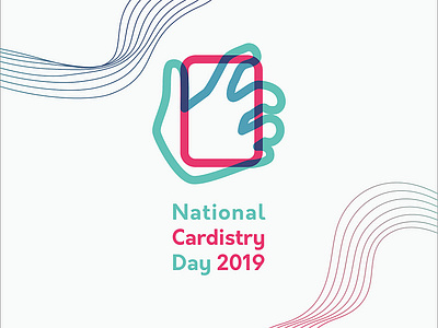 National Cardistry Day 2019 branding card magic cardistry color convention design designer festival hand illustration indonesia logo logo design palm playing card vector