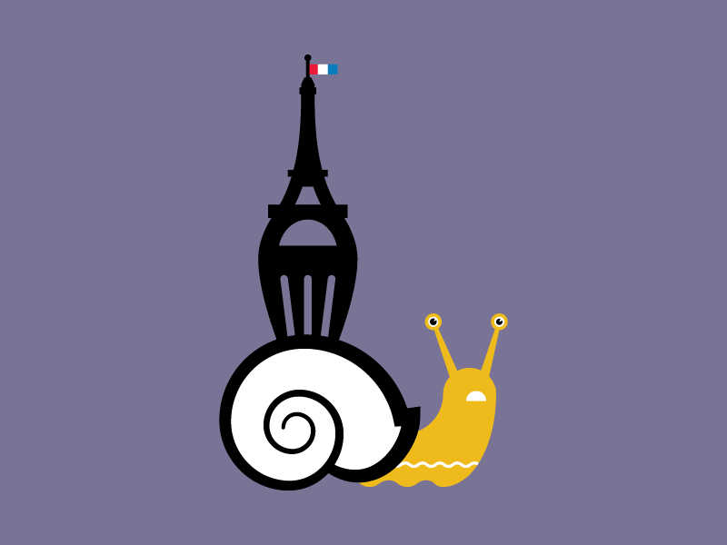 Escargot In Paris eiffel escargot illustration paris snail tower