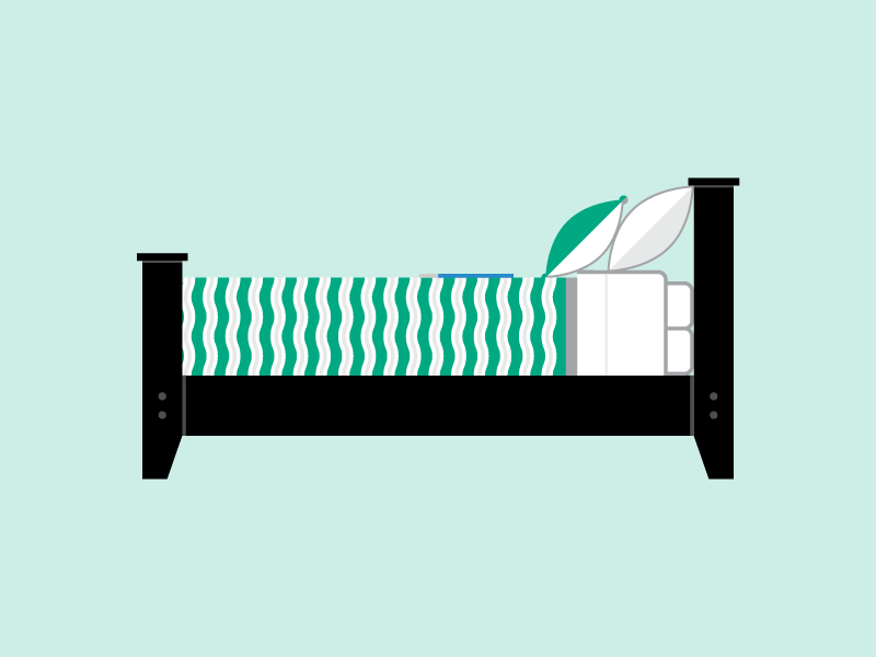 Where Do You Read: Bed bed bedroom flat illustration johns hopkins magazine