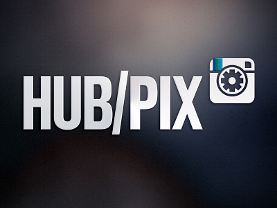 HUB/PIX Wordmark and Icon - White