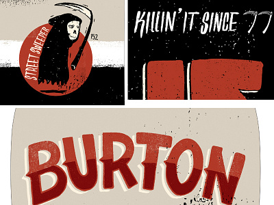 Burton Street Sweeper burton illustration reaper snowboard texture