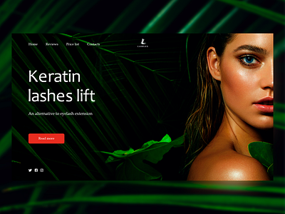 Keratin lashes lift color concept creative design design minimal ui web