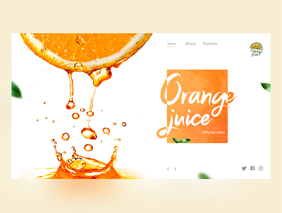 Juice 2 color concept creative design design juce juicy ui web website